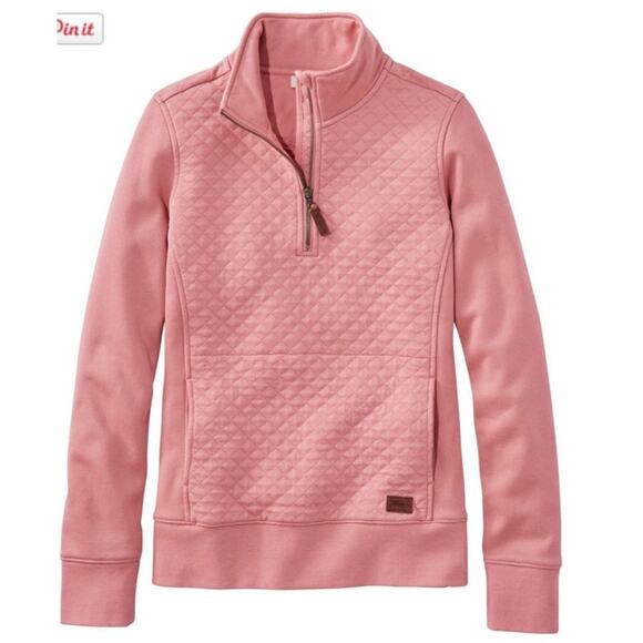 L.L. Bean Tops - L.L. Bean Quarter Zip Pull Over in Rose Wash Size Medium